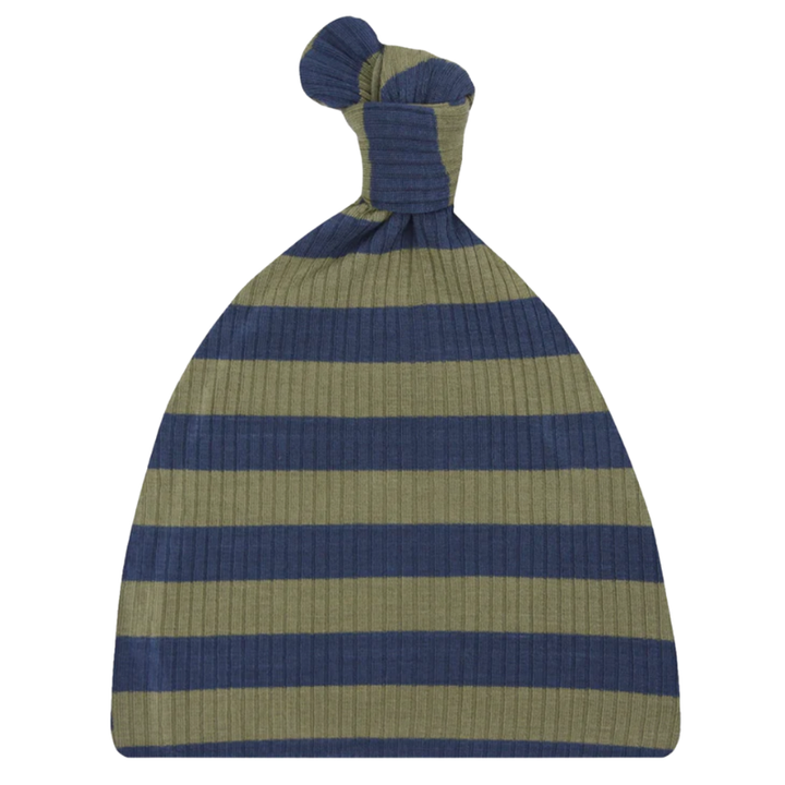 Lou Lou & Co - Rome Knotted Hat in Navy/Green Stripes