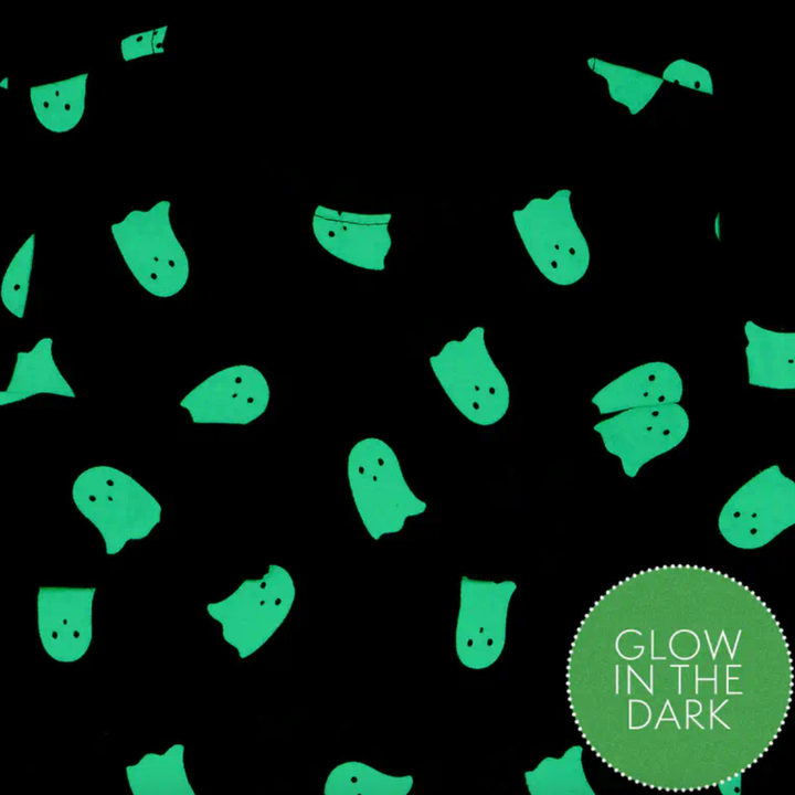 Petit Lem - Glow-in-the-Dark Ghosts Two-Piece Pajamas in Black (5)