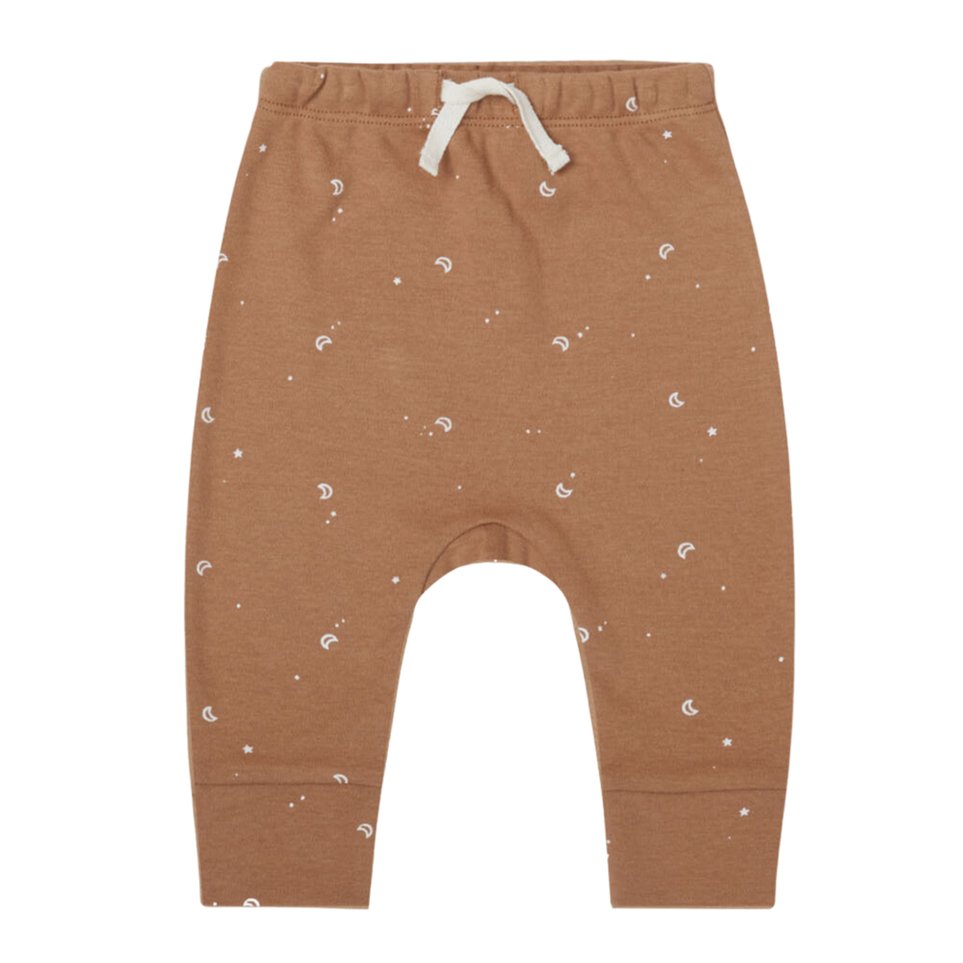 Quincy Mae - Baby Drawstring Moon Pants in Cinnamon (12-18mo)