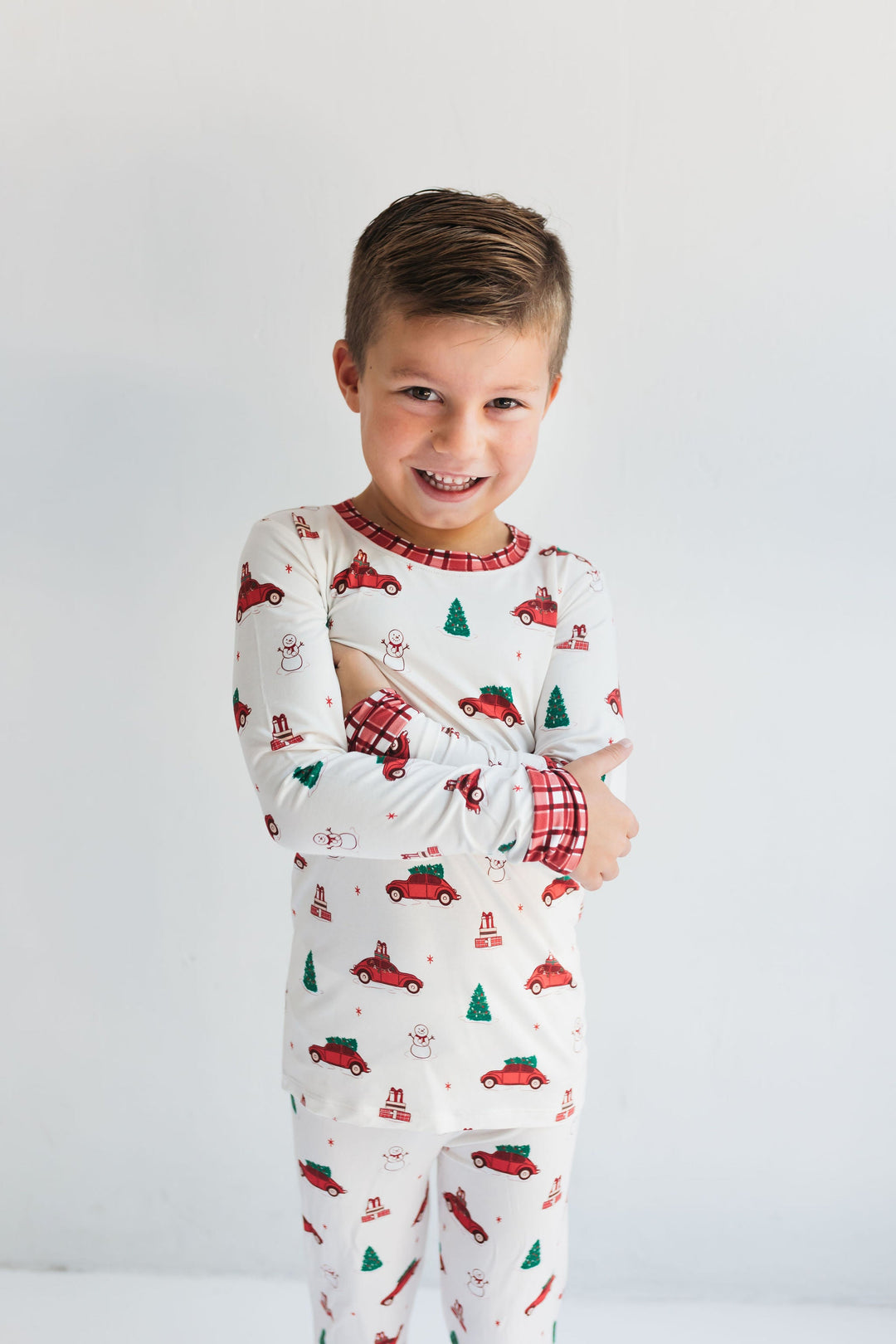 In My Jammers - Holly Jolly Cruisers Two-Piece PJ Set in White