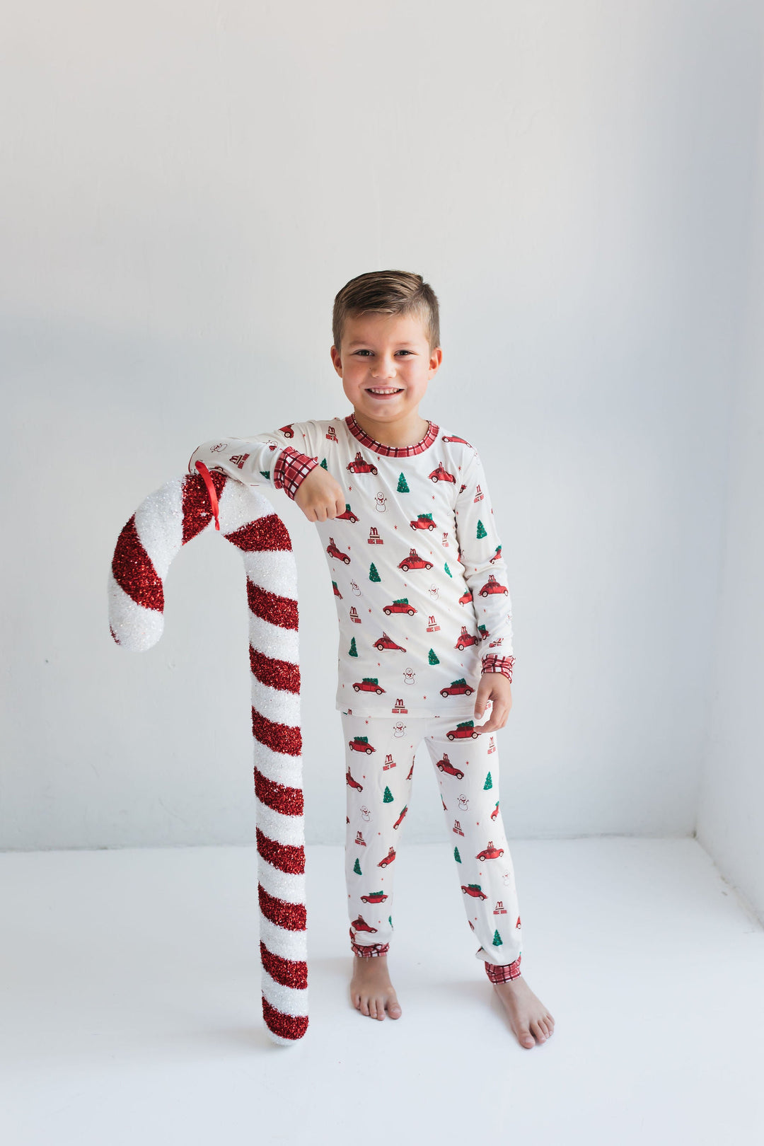 In My Jammers - Holly Jolly Cruisers Two-Piece PJ Set in White