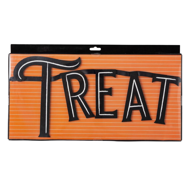 Trick-or-Treat Felt Banner in Black - 4'