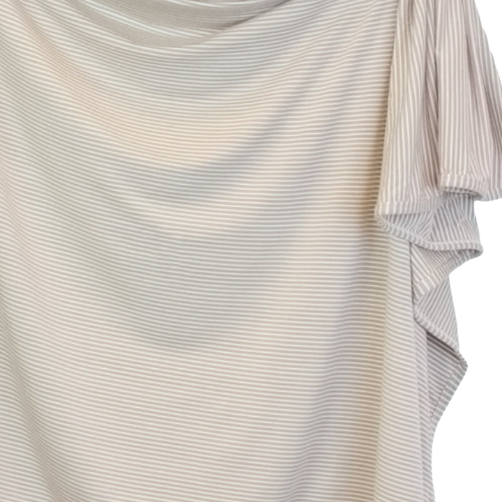 Lou Lou & Co - Banks Swaddle Blanket in Tan w/ Micro Stripes