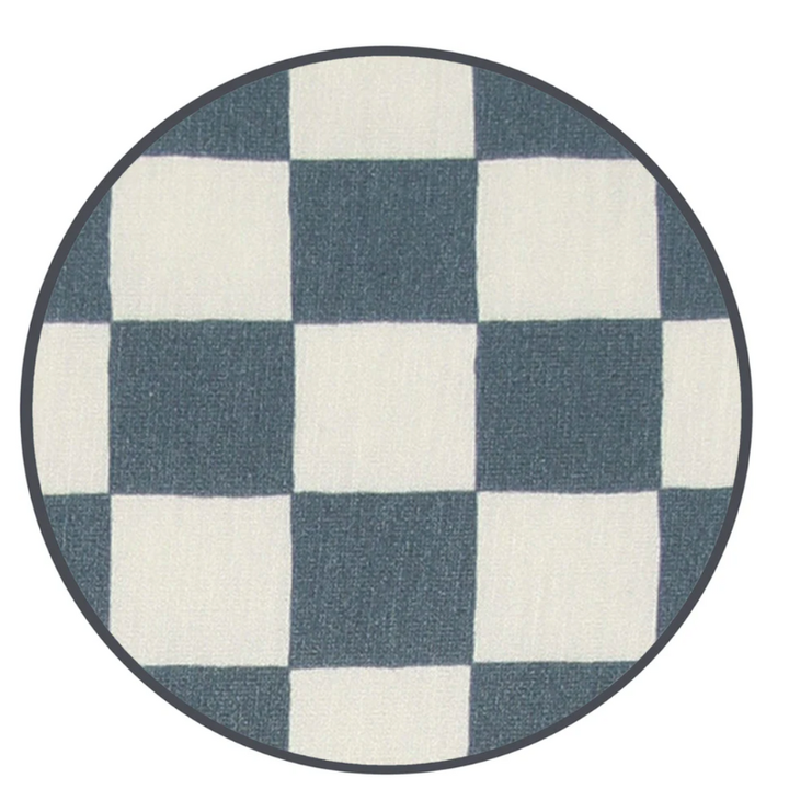 Lou Lou & Co - Infant Miles Knotted Hat in Cream/Blue Checks