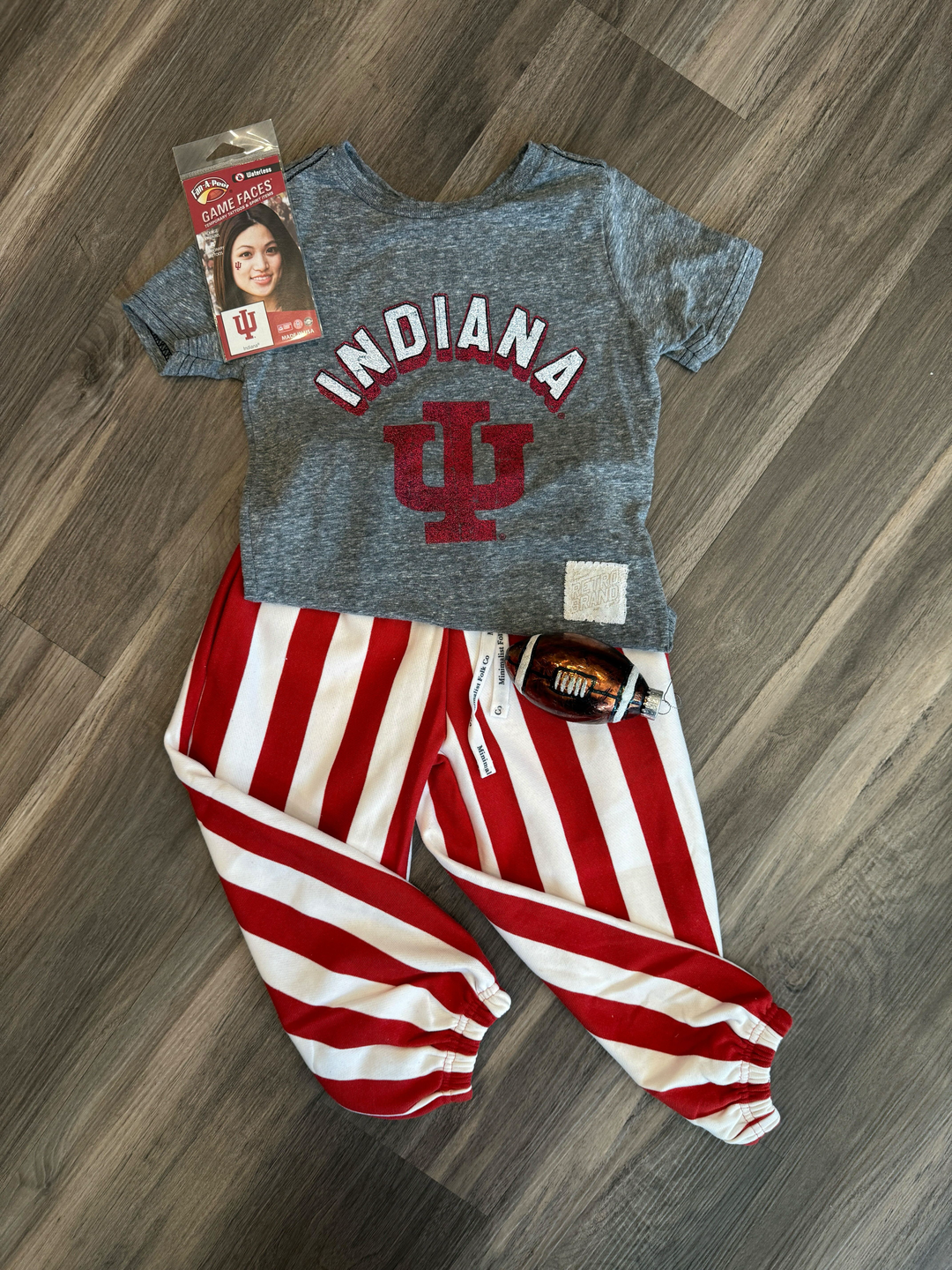 Minimalist Folk Co - Red and White Striped Baggy Joggers