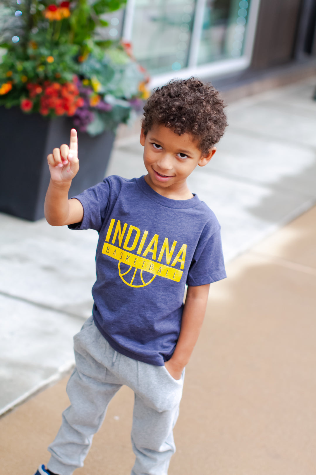 SILAS - Indiana Basketball Tee in Navy