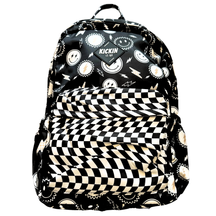 Kickin It Up - Rad Vibes Backpack in Black/White - Two Sizes