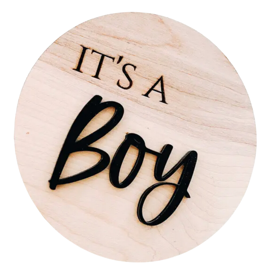 Sunny Nest Decor - It's A Boy Wood Sign