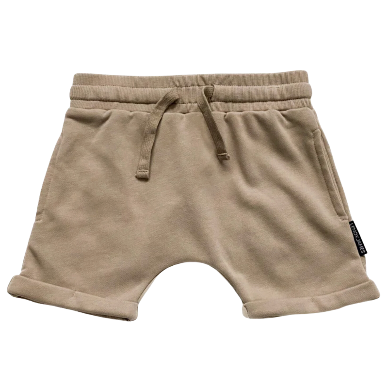 toddler boys soft tan harem shorts