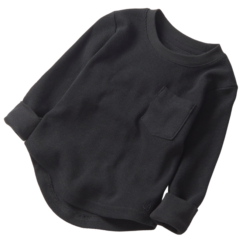 Little Bipsy - Waffle Top in Black