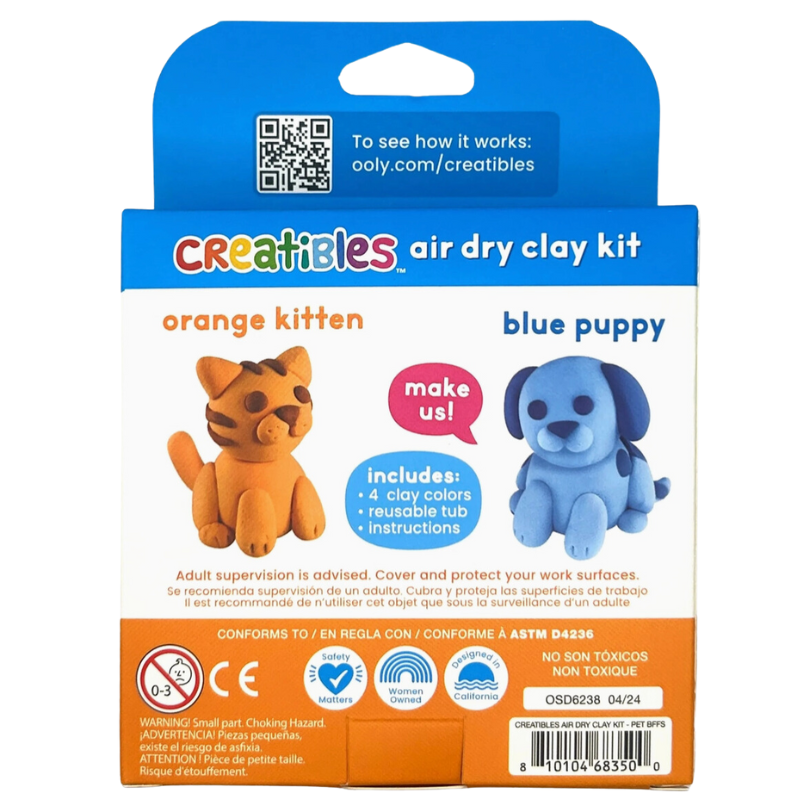 Ooly - Creatibles D.I.Y. Air-Dry Clay Kit: Pet BFFs