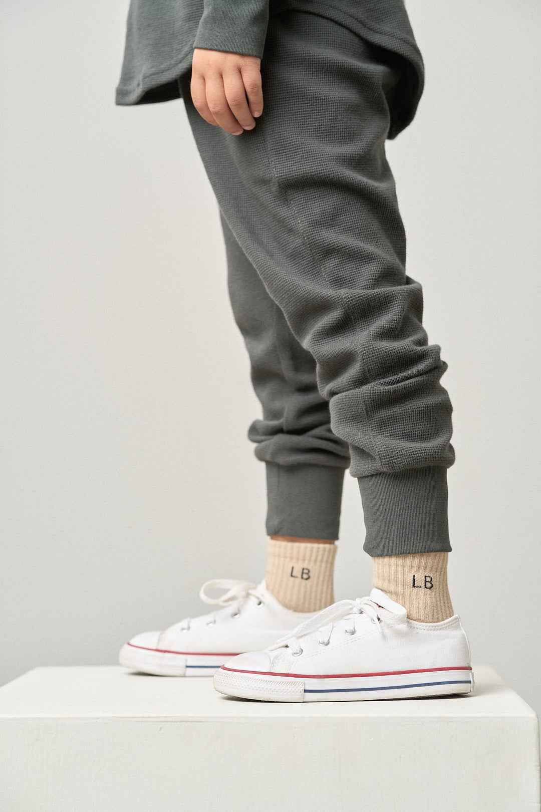 Little Bipsy - Waffle Joggers in Shadow