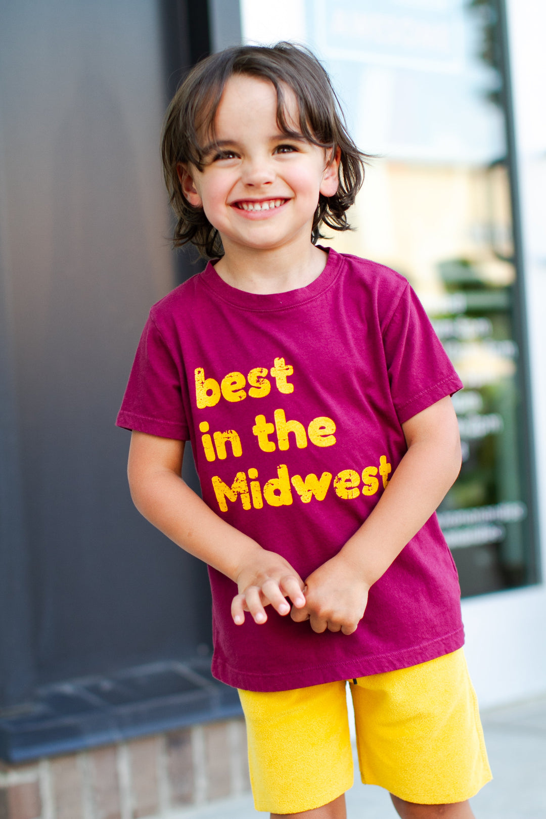 Roman & Leo - Best in the Midwest Tee in Maroon (3, 4, 5, 6)