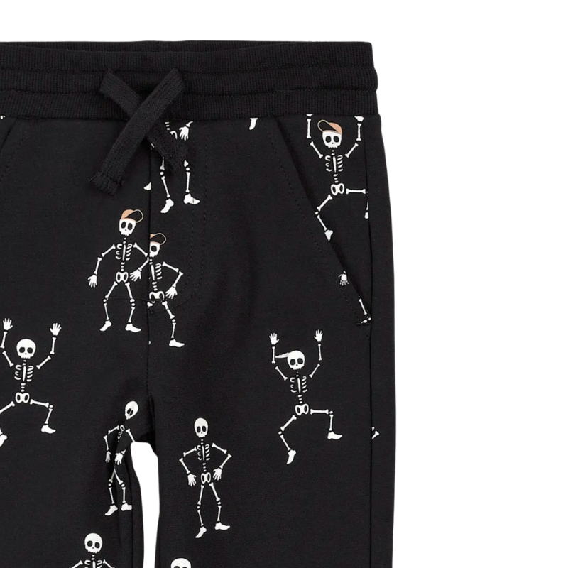 Miles - Glow-in-the-Dark Skeletons Sweatpants in Black