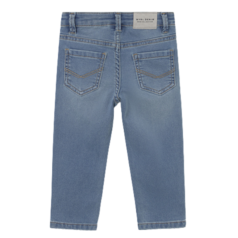 Mayoral - Baby Boys Soft Denim Jeans in Medium Blue