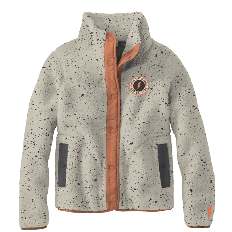 Tiny Whales - Tamarack Sherpa Jacket in Oat/Black/Orange