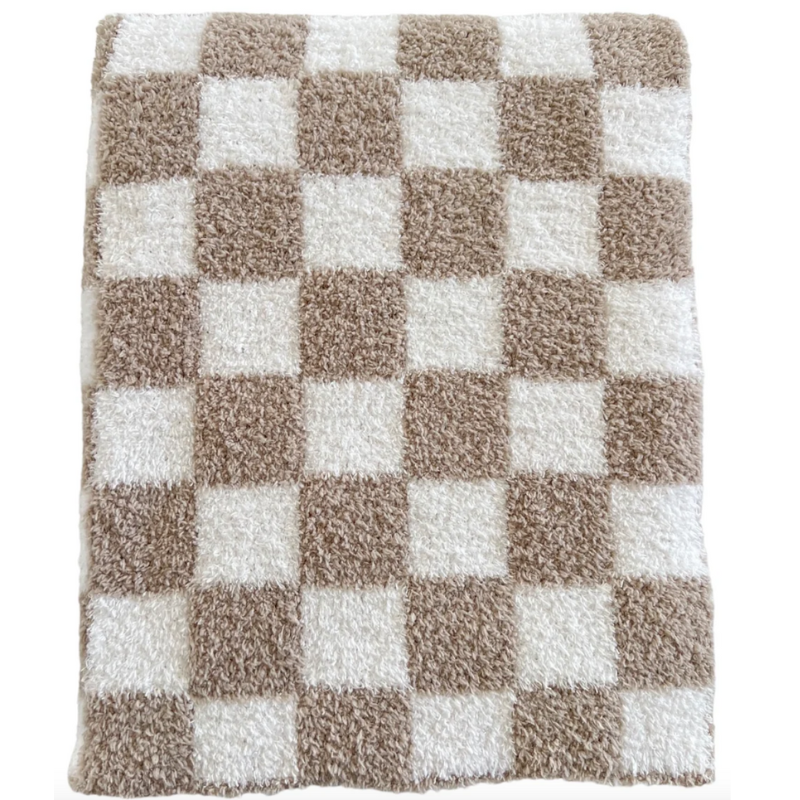 Spearmint Baby Phufy Bliss Checkerboard Blanket Cocoa