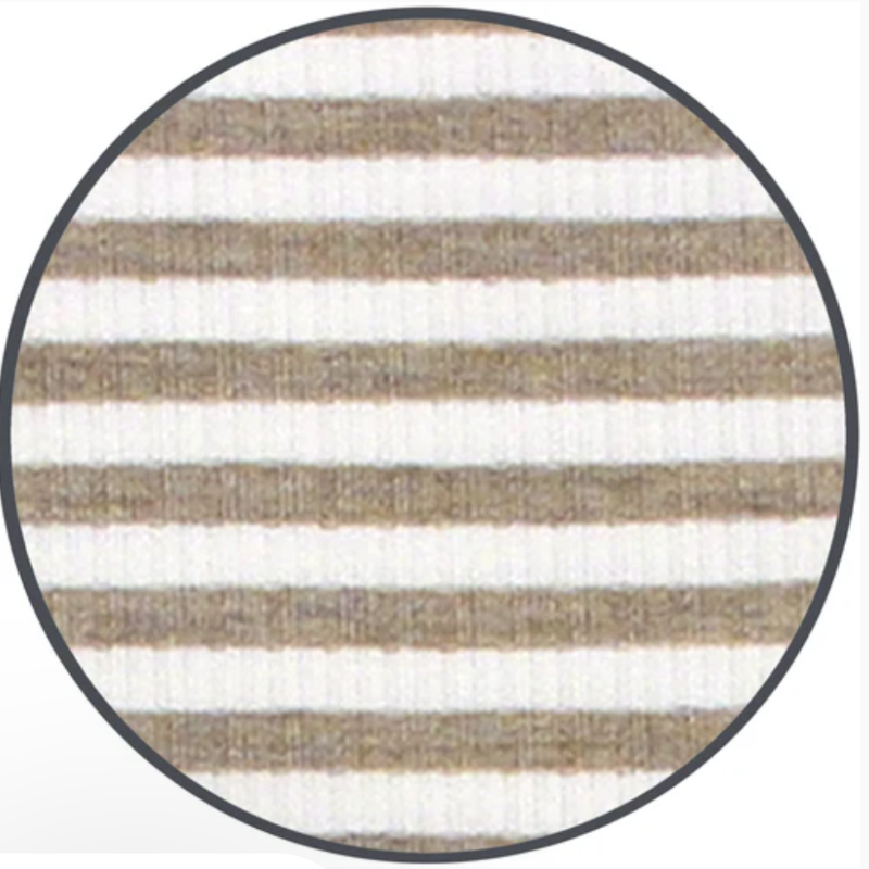 Lou Lou & Co - Infant Indy Knotted Gown in Tan/White Stripes