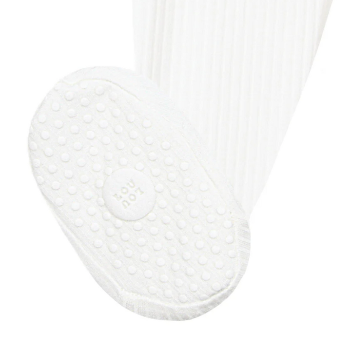 Lou Lou & Co - Wren Ribbed Zipper Footies in Ivory