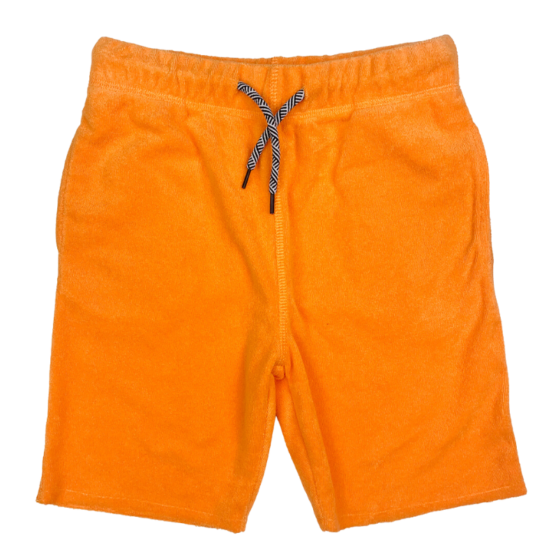 Appaman tangerine orange terry cloth camp shorts