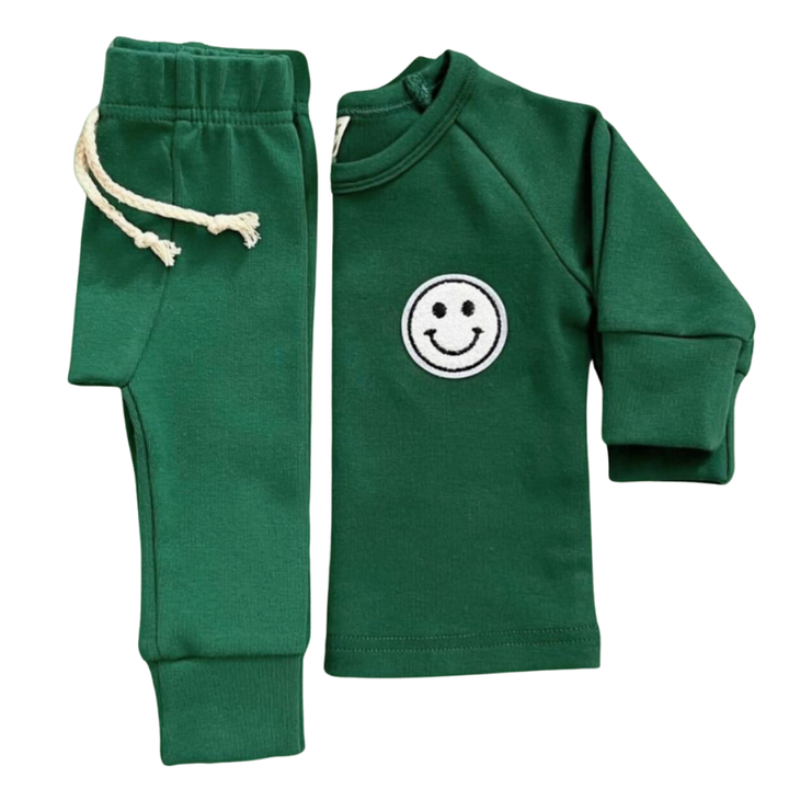 Lucky Panda Kids - Smile Lounge Set in Green