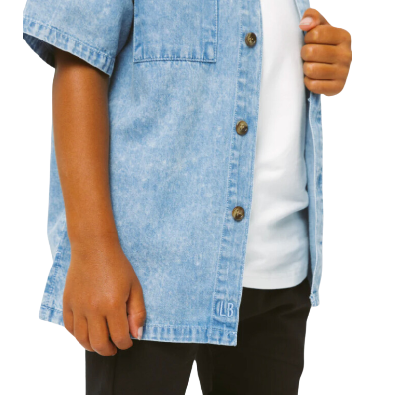 Little Bipsy - Chambray Short Sleeve Button Up