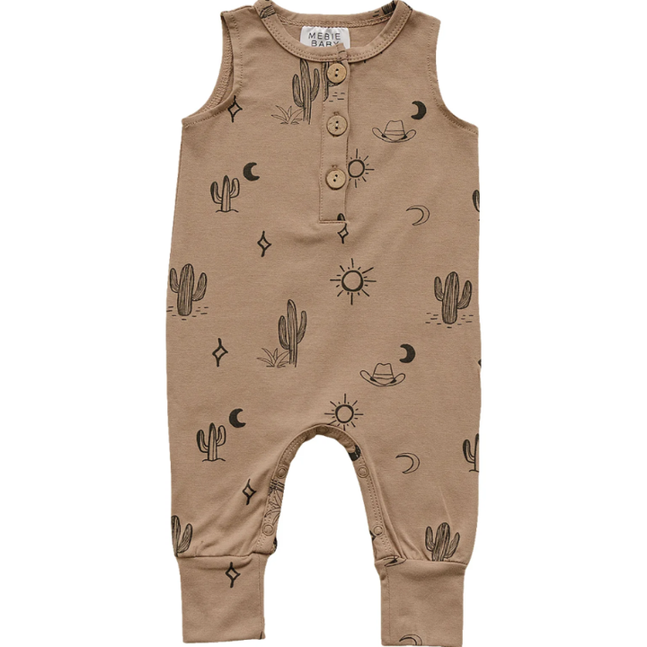 Mebie Baby - Western Tank Romper in Sand