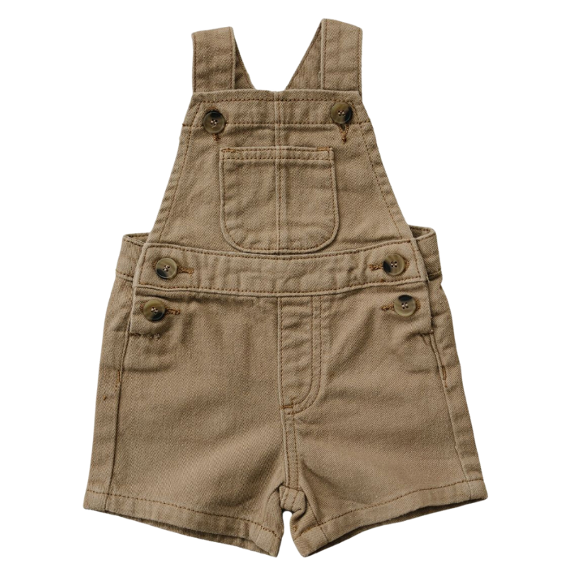Mebie Baby - Twill Overalls in Tan