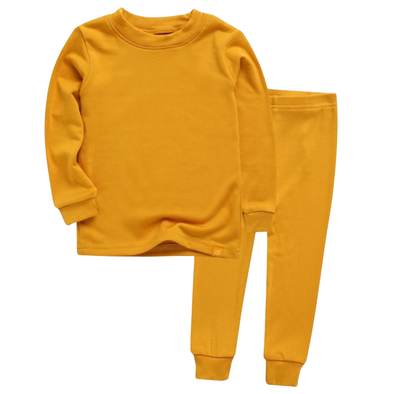 toddler basic pajamas mustard