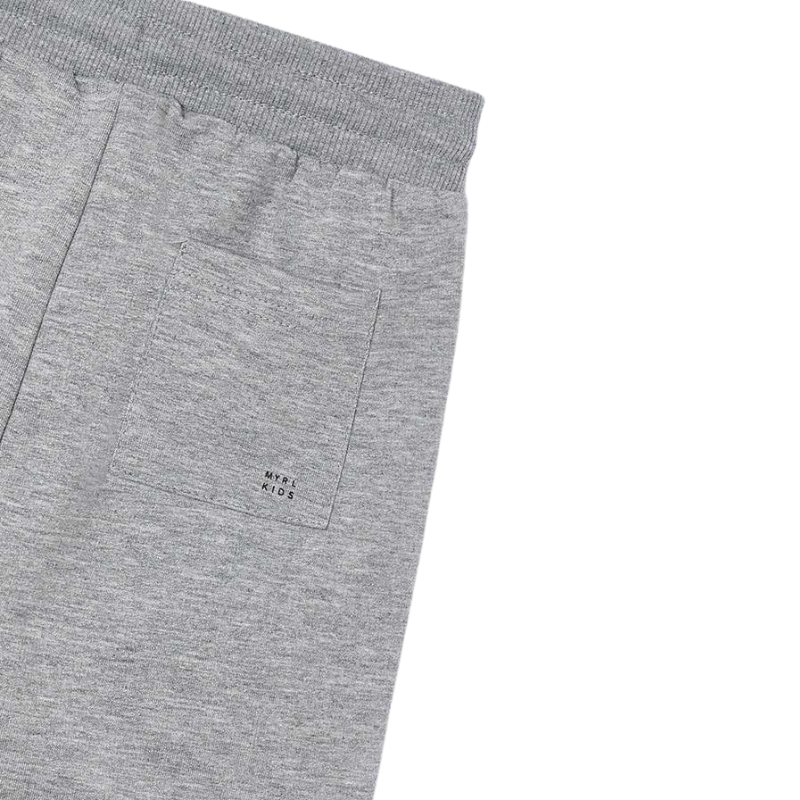 Mayoral - Boys Drawstring Fleece Shorts in Heather Grey