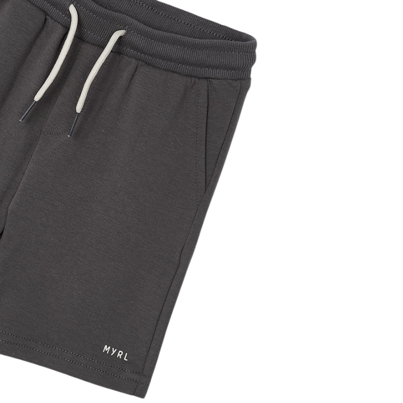 Mayoral - Boys Drawstring Fleece Shorts in Beluga