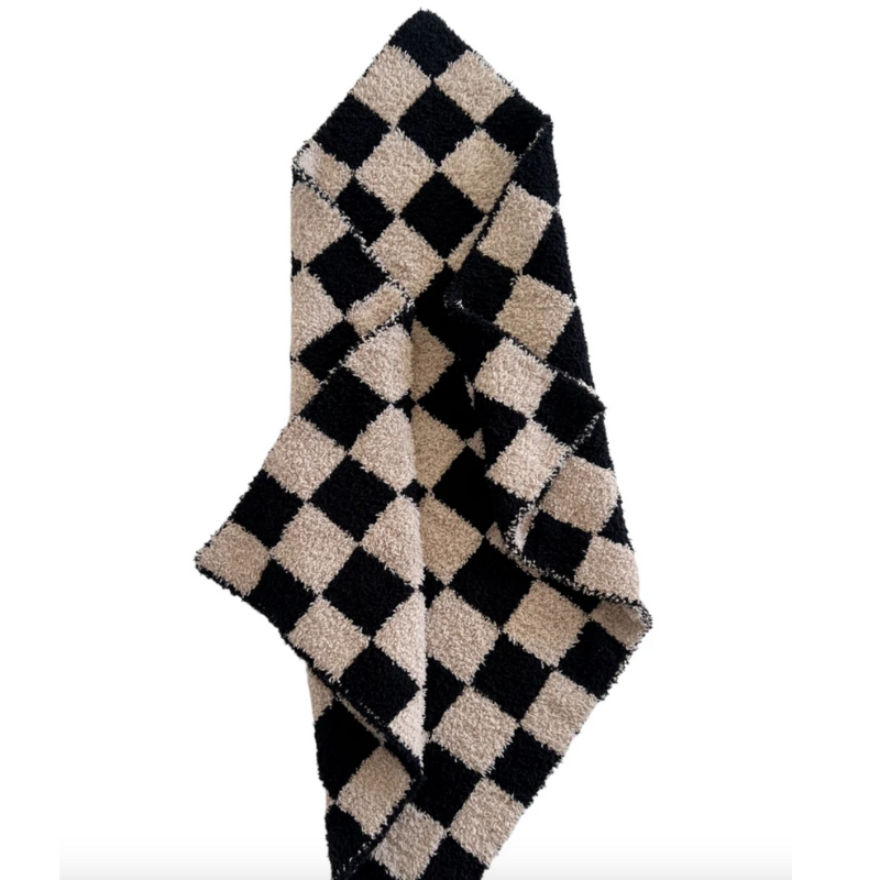 Spearmint Love mini checkerboard blanket