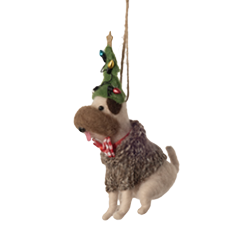 Christmas Dogs Felt Ornaments (8 Styles) - 3.5" - 5.5"