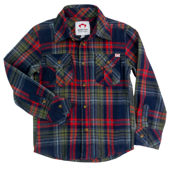 Appaman cranberry plaid flannel shirt