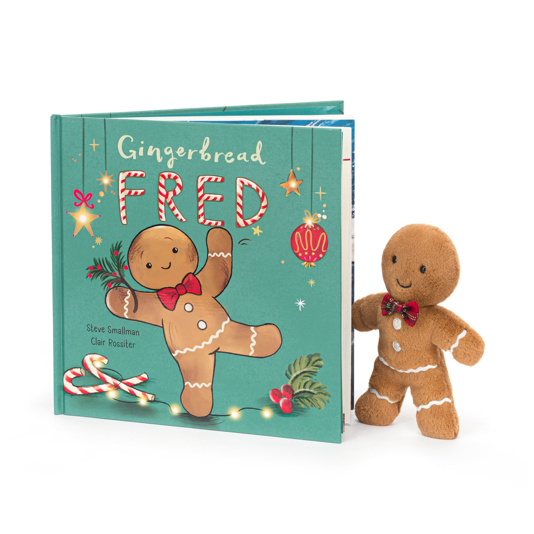 Jellycat - Gingerbread Fred Harcover Book- 10"