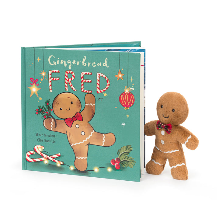 Jellycat - Gingerbread Fred Harcover Book- 10"