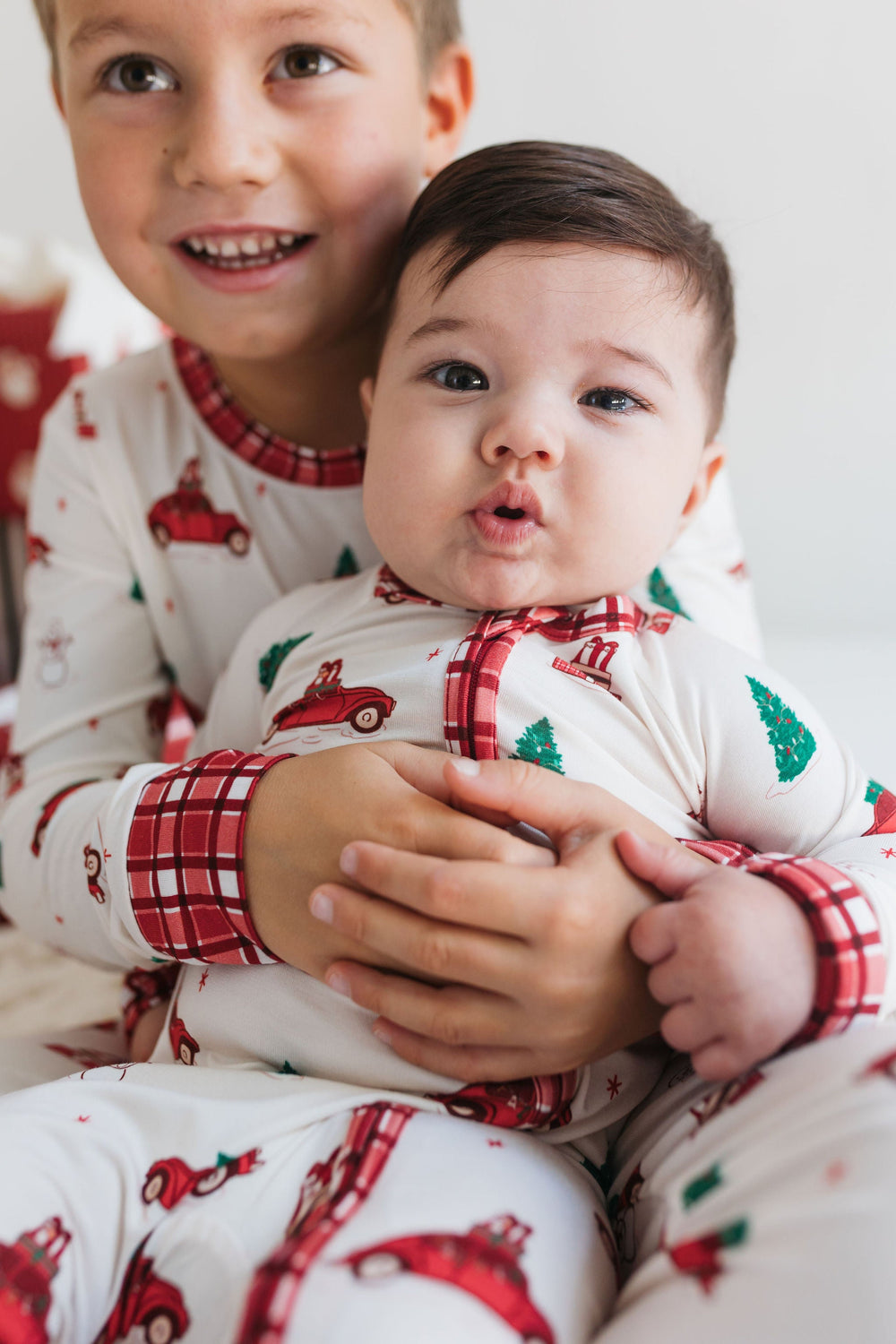 Baby Christmas pajamas with festive holiday