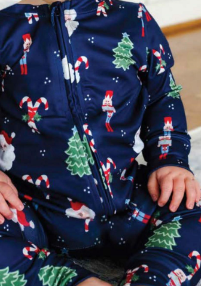 Baby boy blue Christmas sleeper