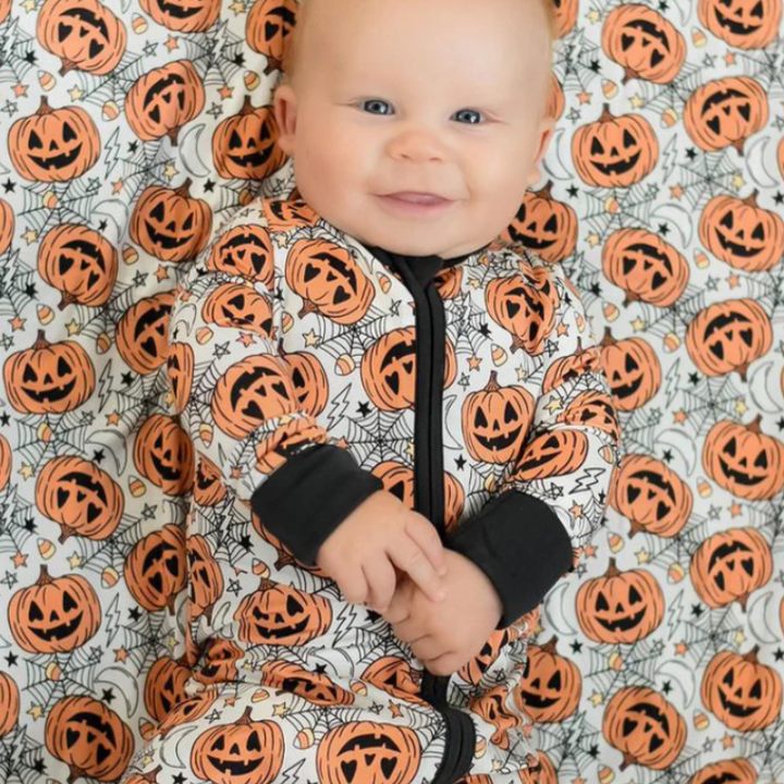 Baby jack o lantern pajamas