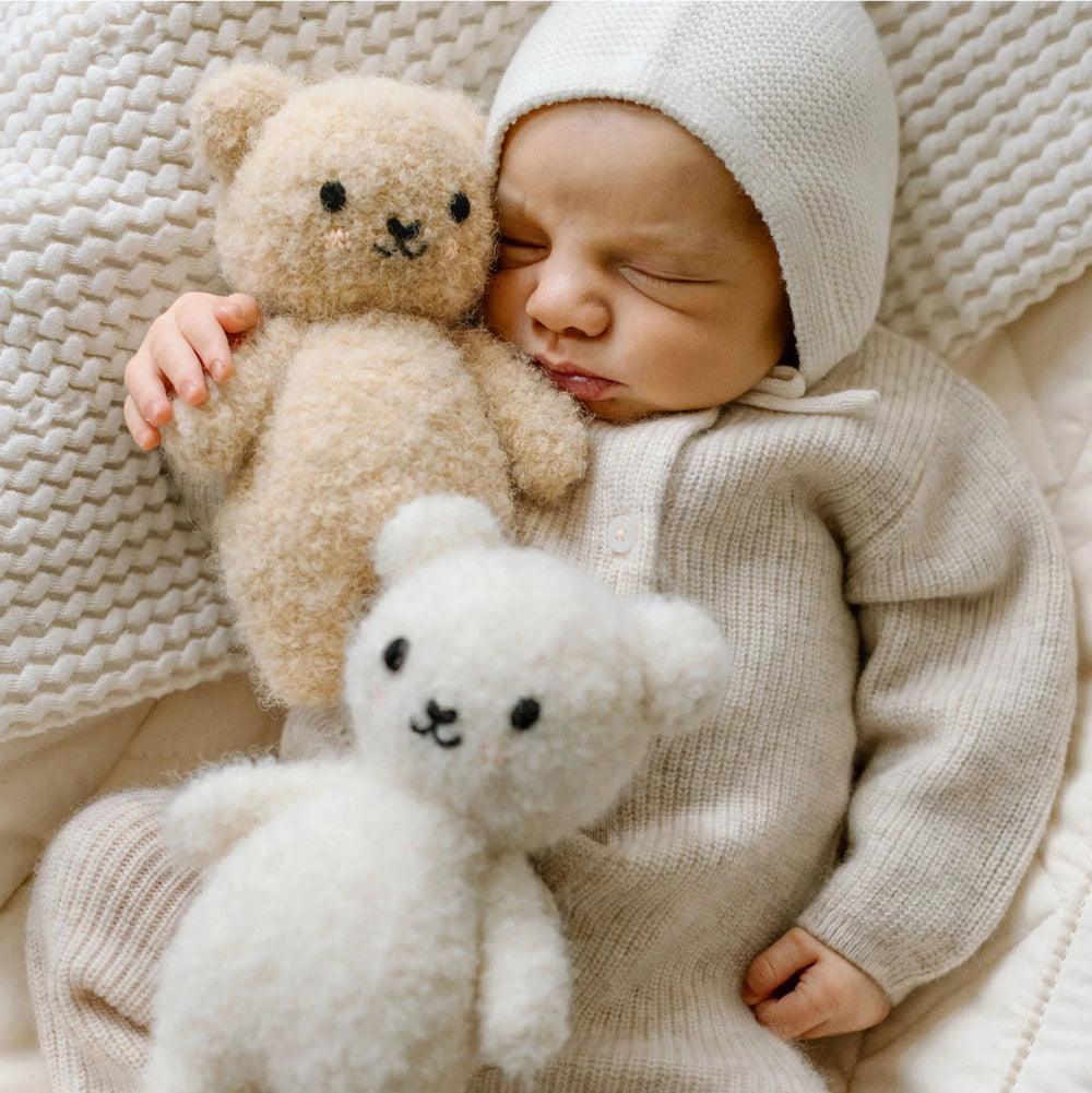 Baby boucle bear ivory