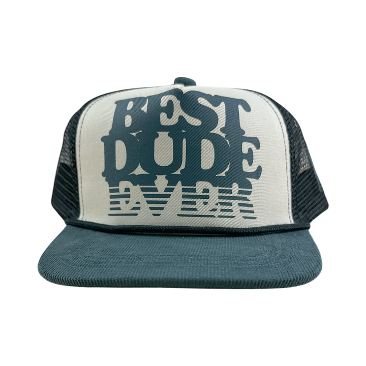 Tiny Whales - Best Dude Ever Trucker Hat in Jade/Natural