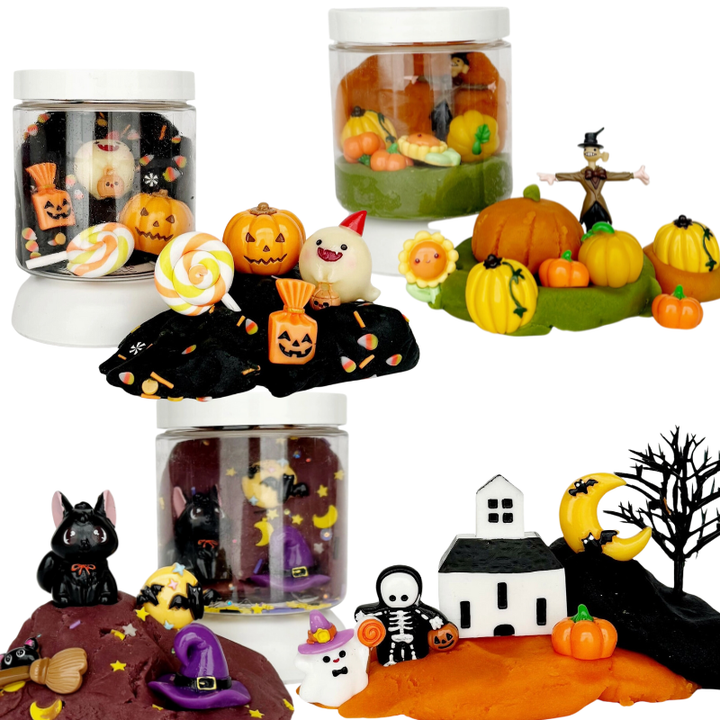 KidDoughs - Halloween Mini Dough-to-Go Jars 8oz - 4 Options