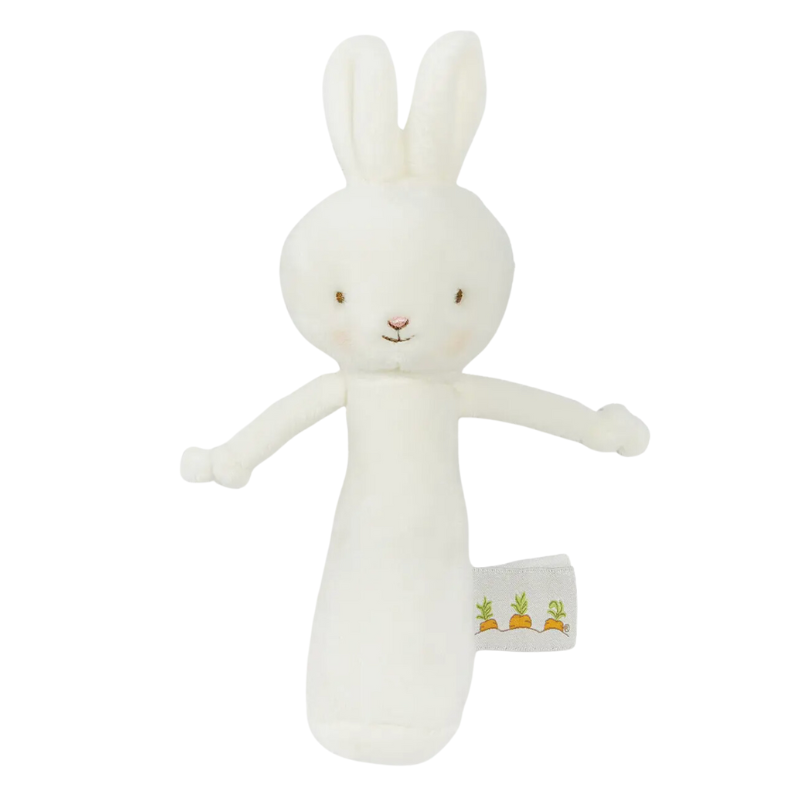 Bunnies by the Bay - Bunny Rattle in White