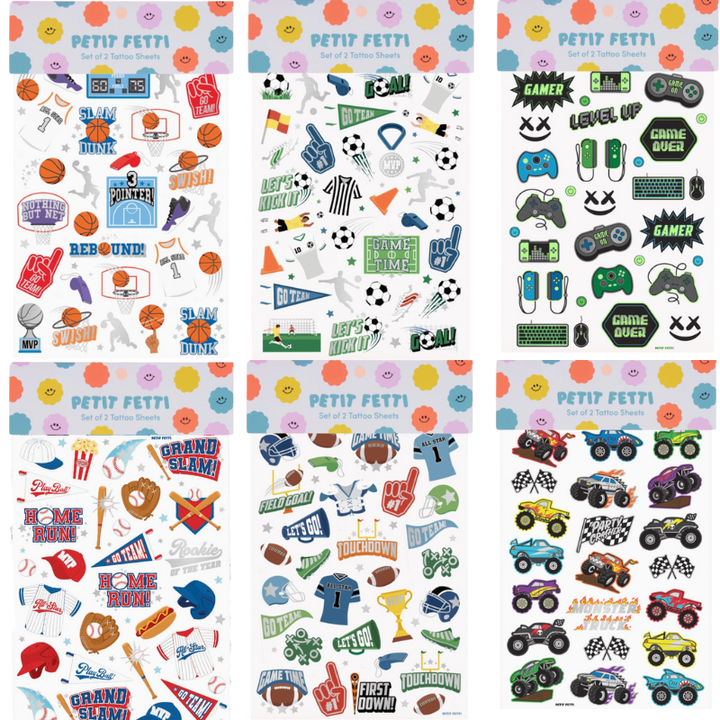 Petit Fetti Temporary Tattoos -  6 Styles Available