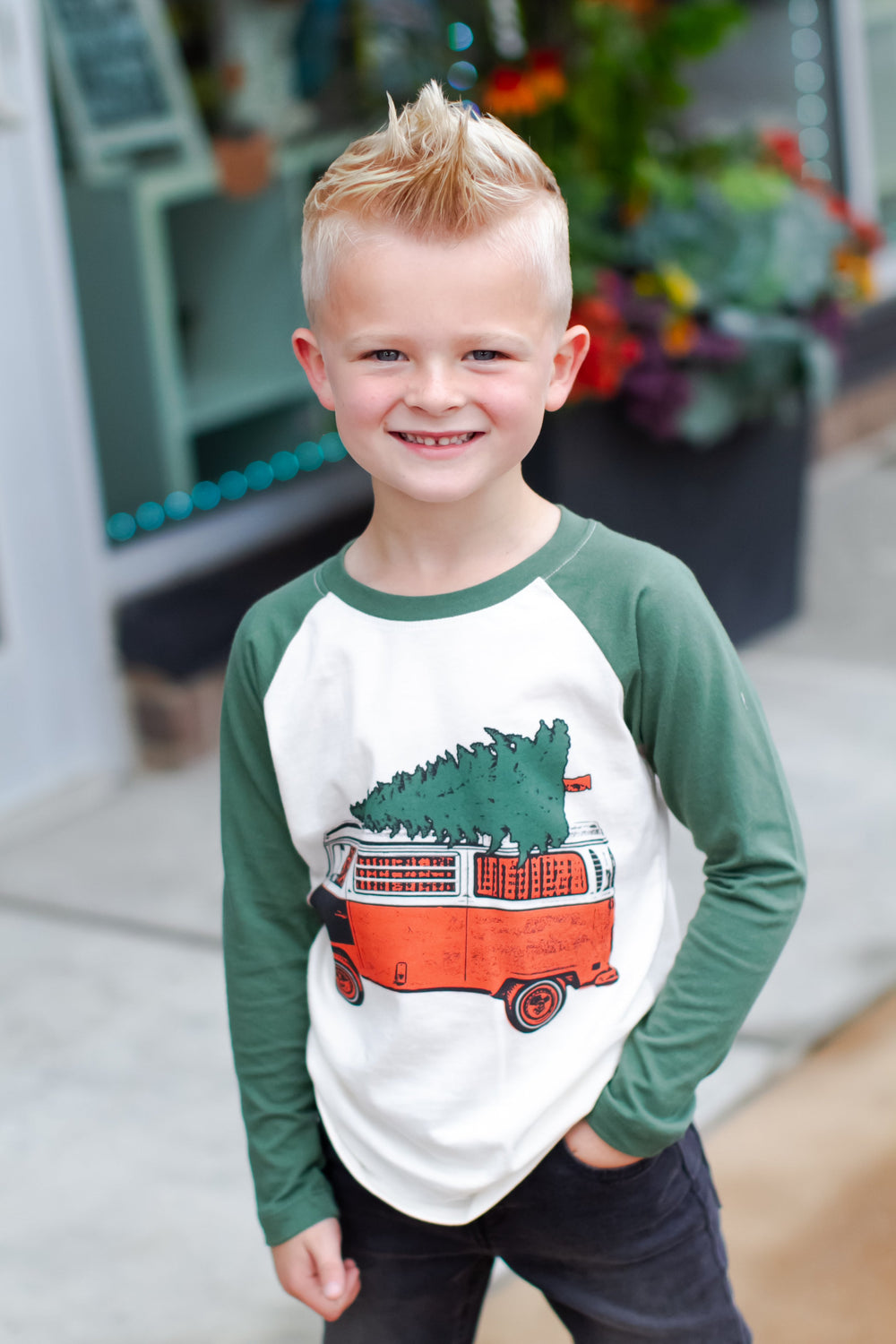 Boys Christmas tree shirt