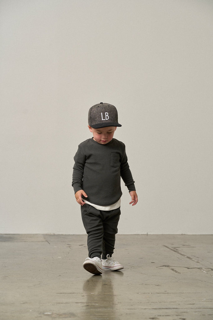 Boys Little Bipsy Shadow waffle shirt