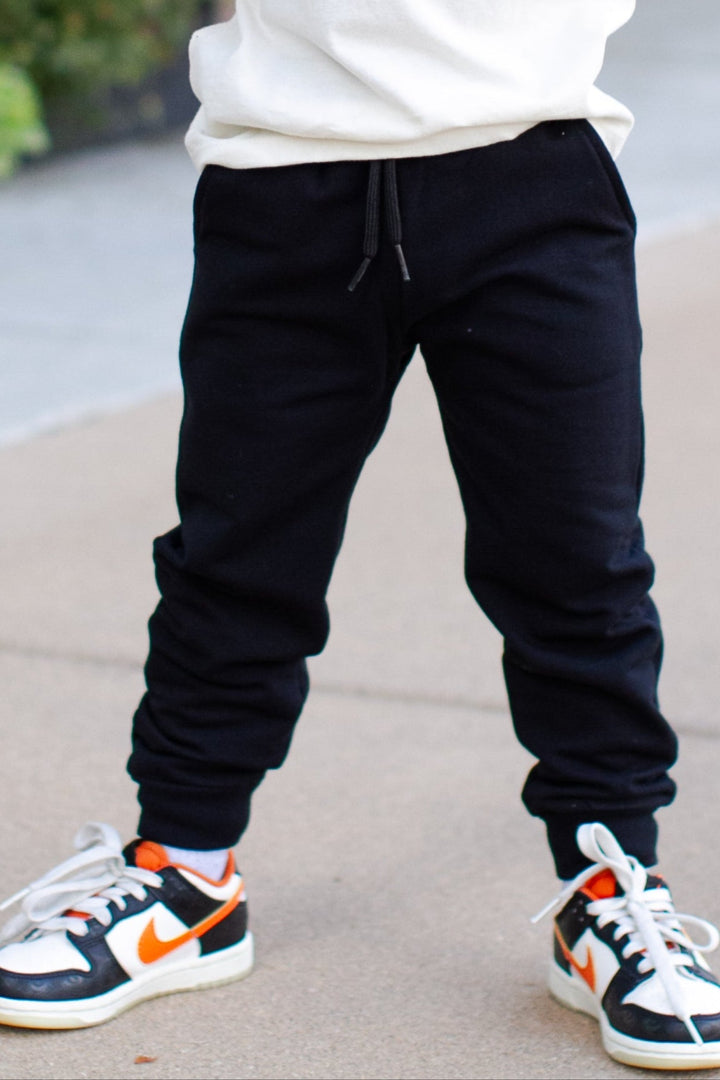 Boys black joggers by Mayoral