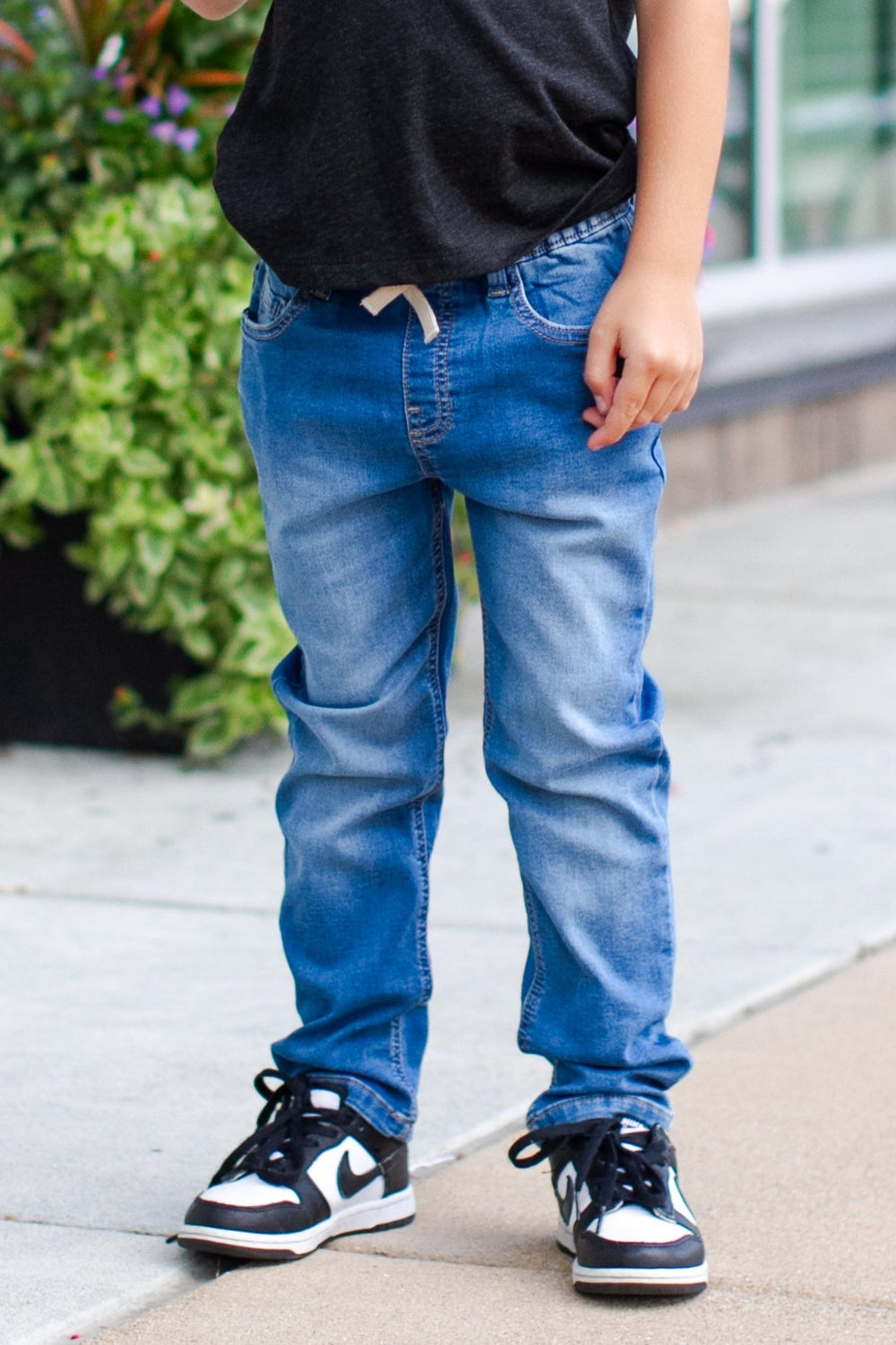 Boys drawstring waist soft jeans