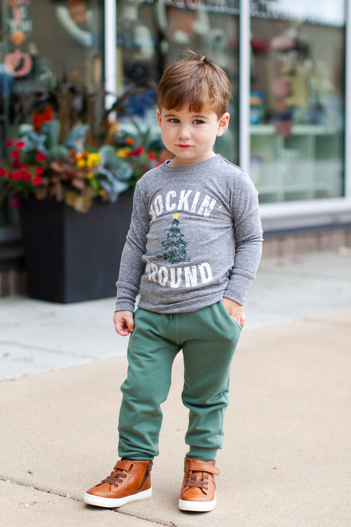 Boys green joggers 