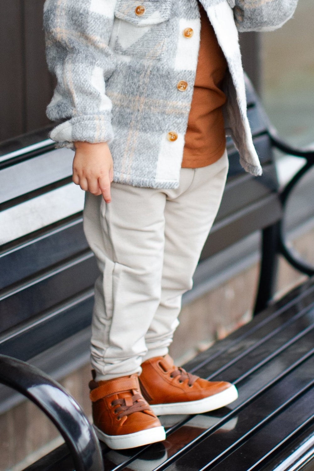 Boys light tan sweatpants